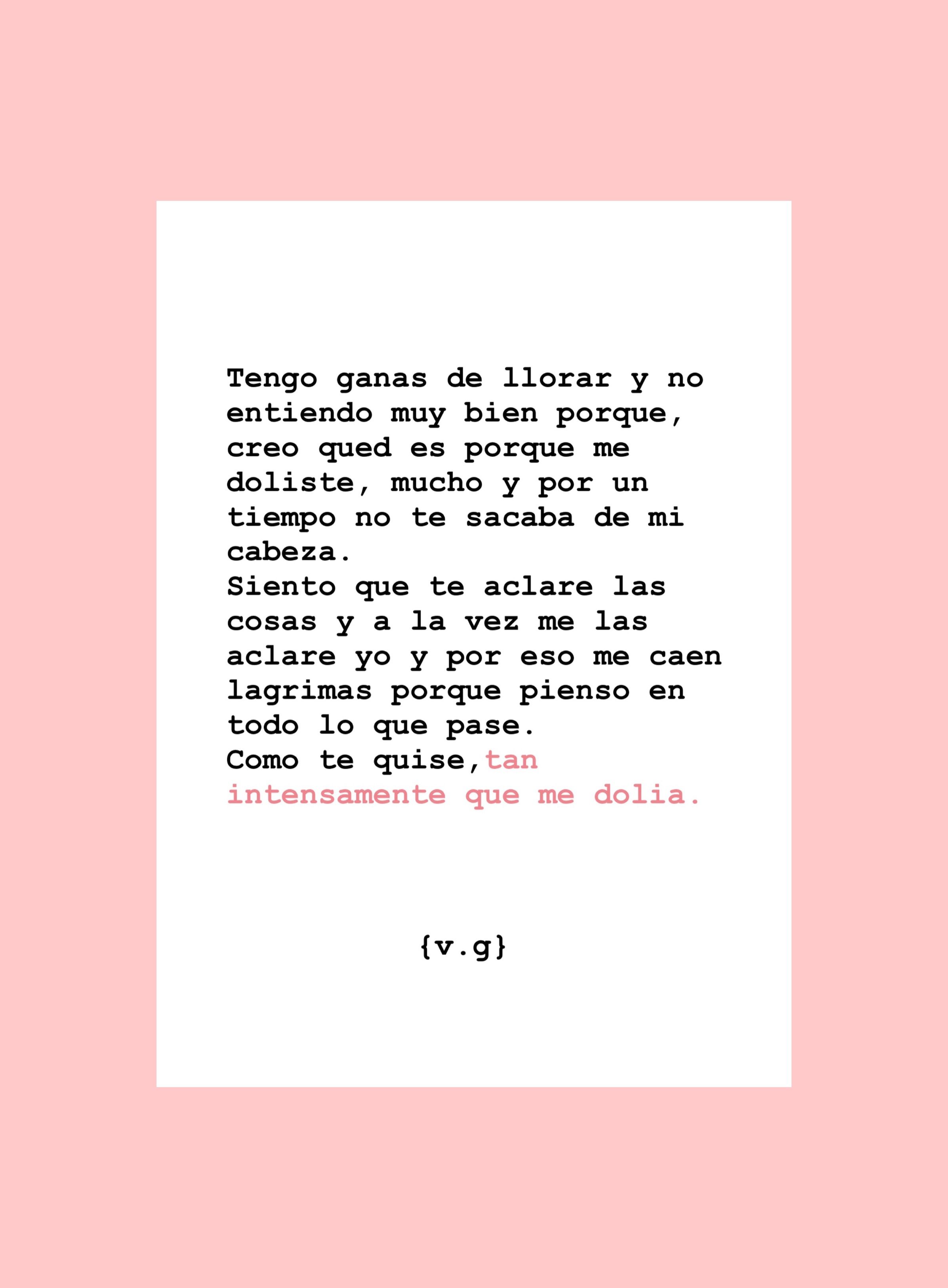me dolía quererte.